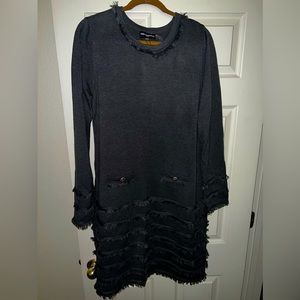 Karl Lagerfeld fringe sweater dress